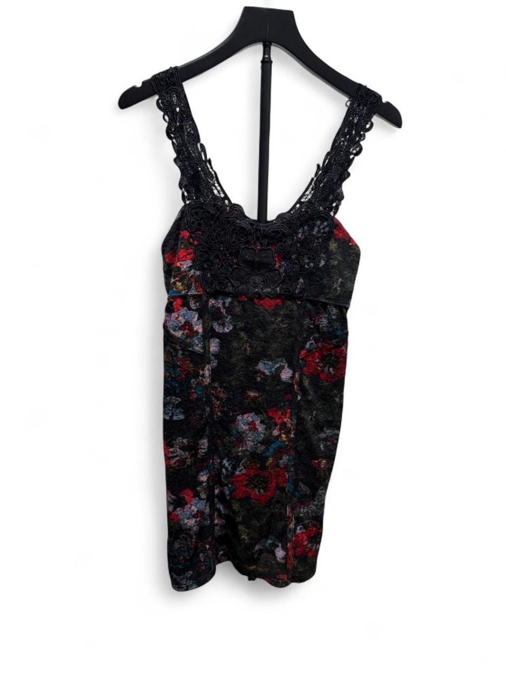 Free People Knockout Lace Trim Floral Bodycon Dress Size S - Picture 2 of 6